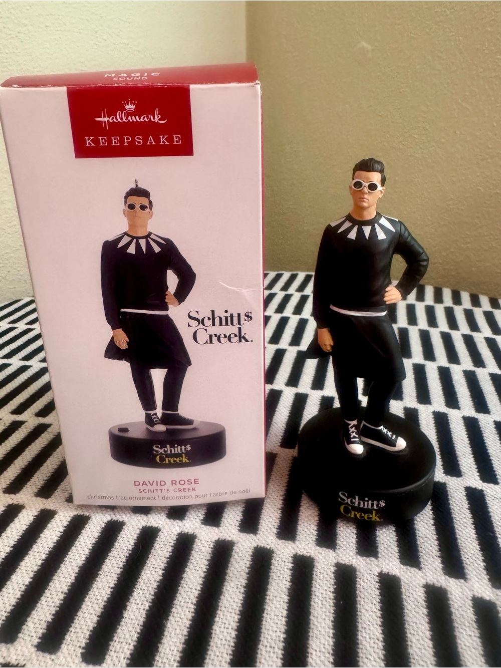 RARE-David Rose Collectible Hallmark Ornament- he talks! See video